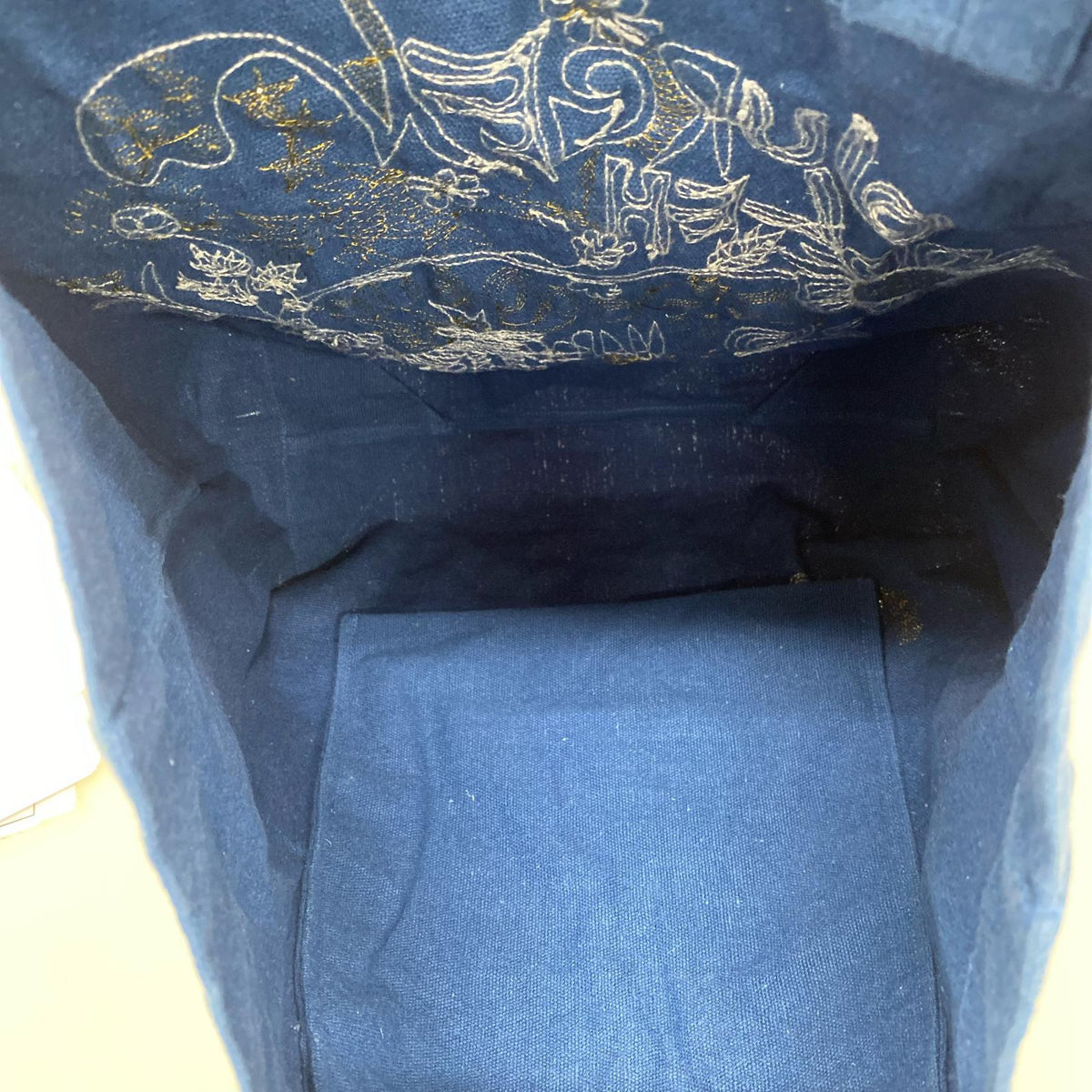 トートバッグ ヨーガンレール 刺繍トートBL ブルー