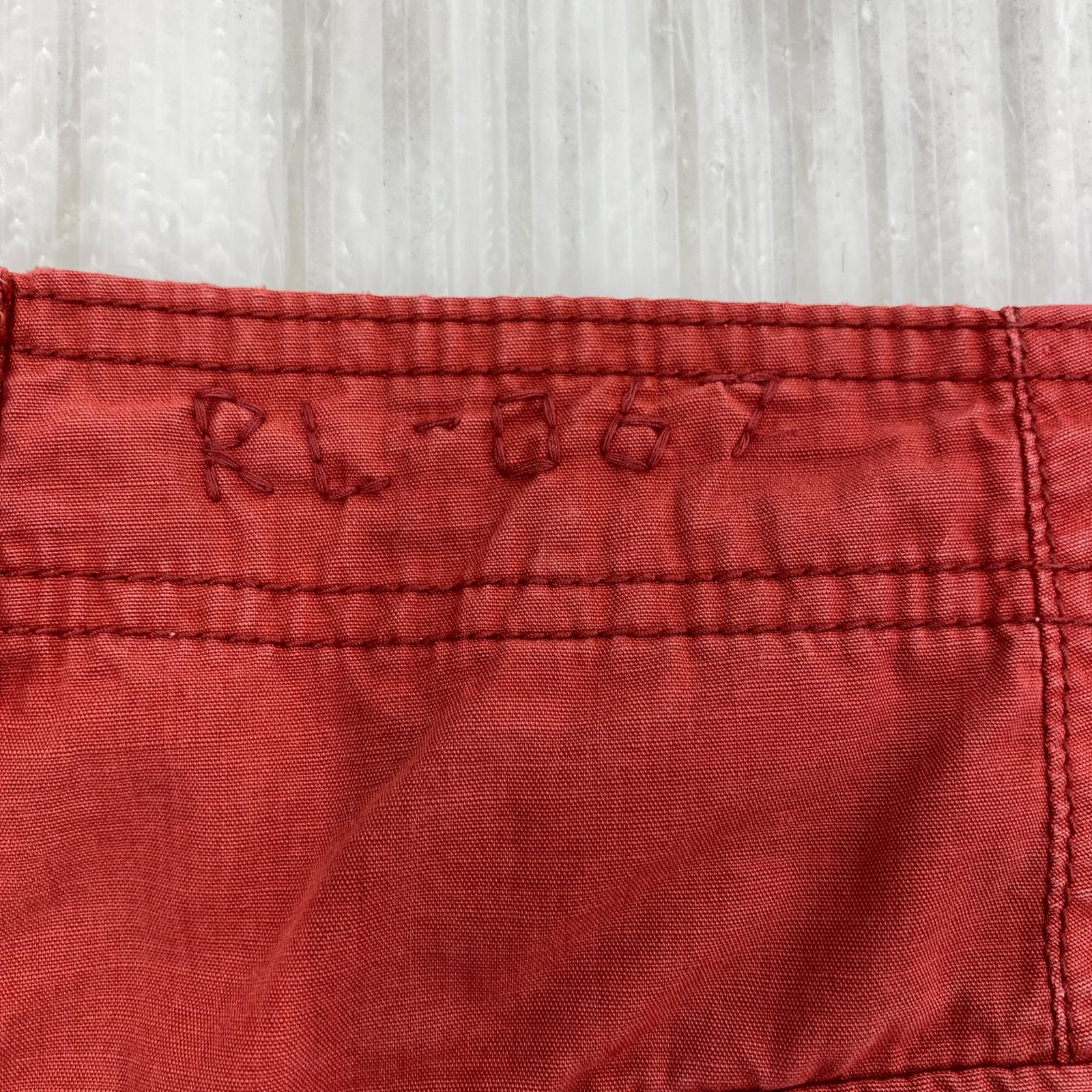ショートパンツ カーゴポケットミリタリー ショーツ RL-67 赤 32 レッド