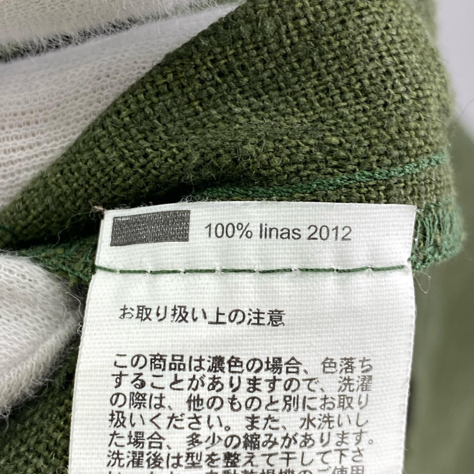 ワンピース リネンワンピース グリーン