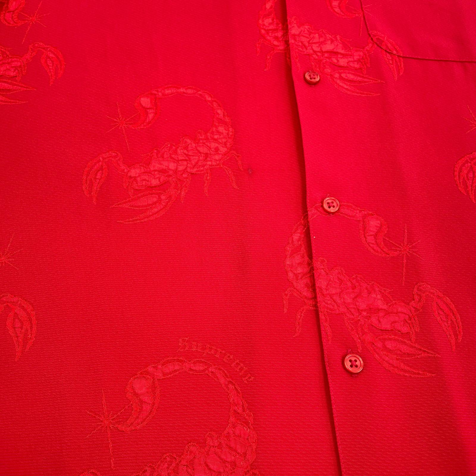 半袖シャツ Supreme 21SS Scorpion Jacquard S/S Shirt L 赤 L レッド