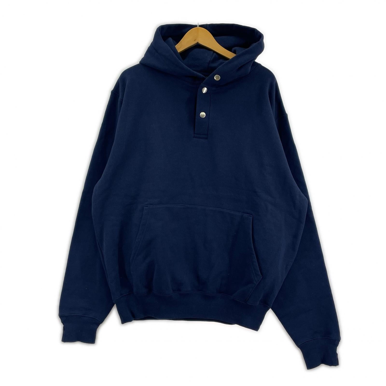 パーカー PAJA STUDIO Half button parka NYV L ネイビー