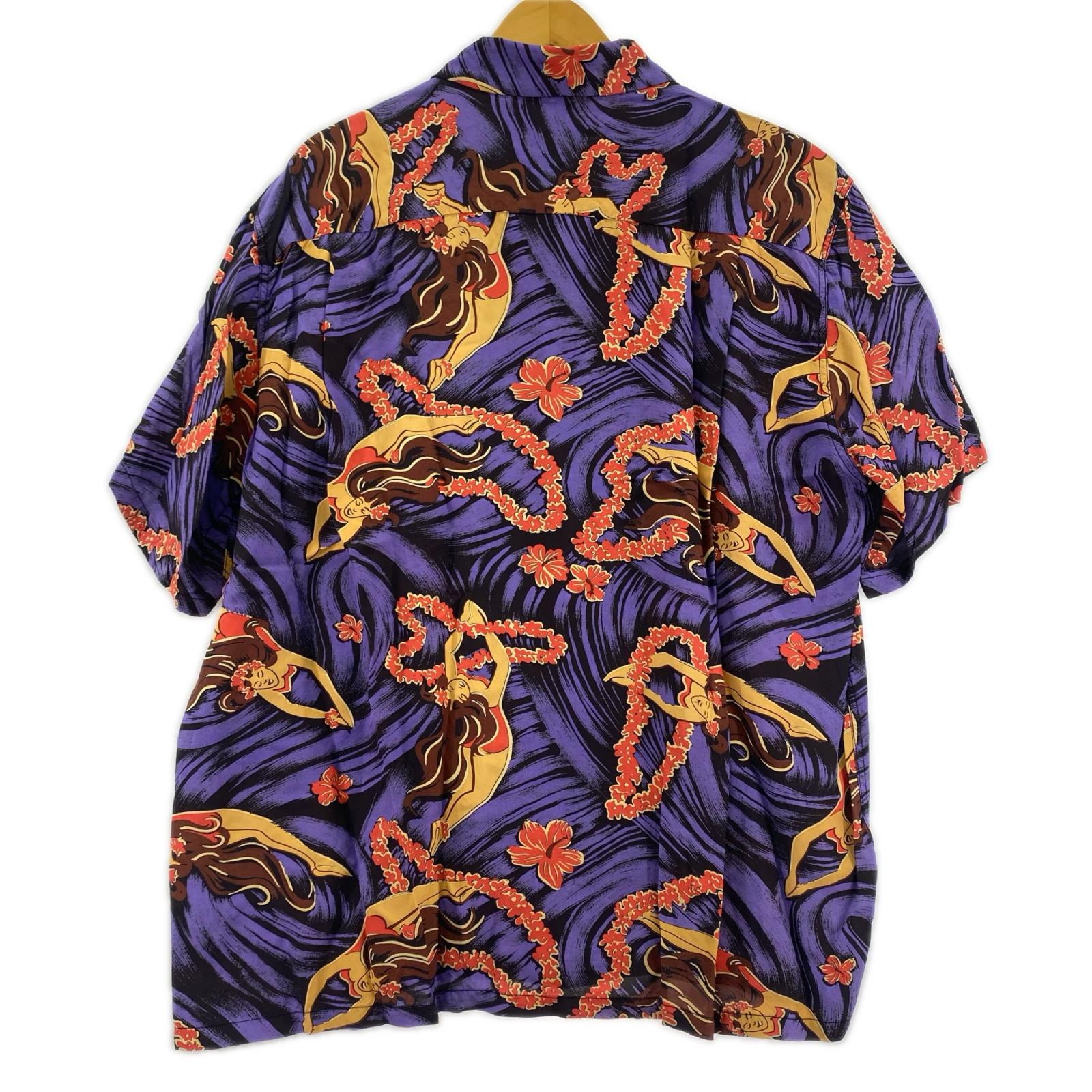 半袖シャツ アロハシャツ (XL) SS34857 パープル