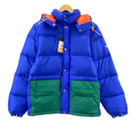 ダウンジャケット COLOR BLOCK SIERRA PARKA 青 S ブルー