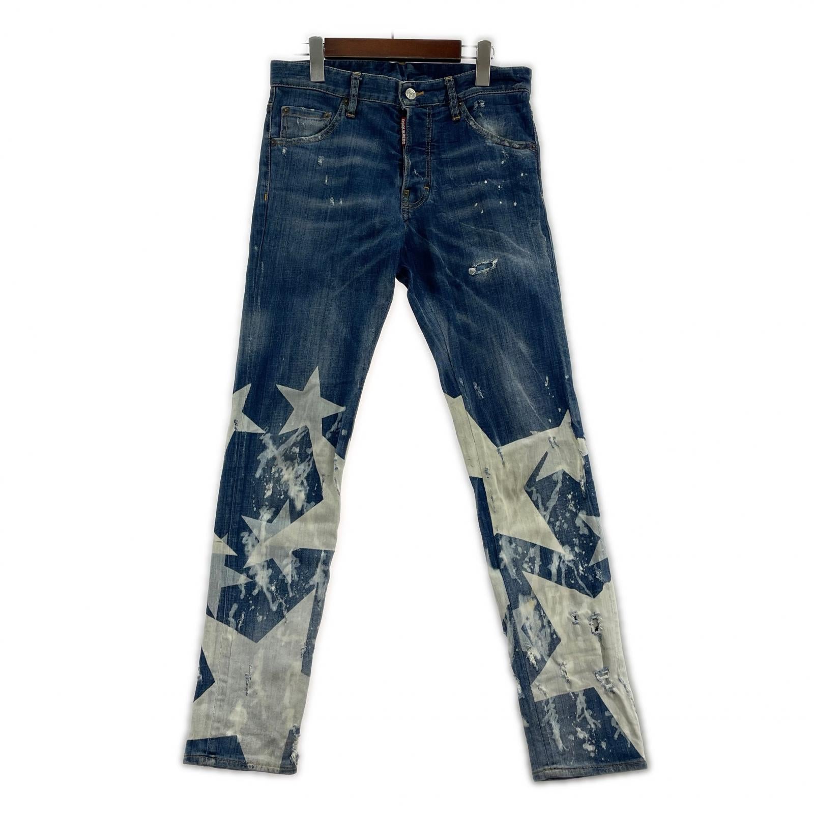 デニムパンツ Cool guy wash ペイント加工 (42) 42 ブルー