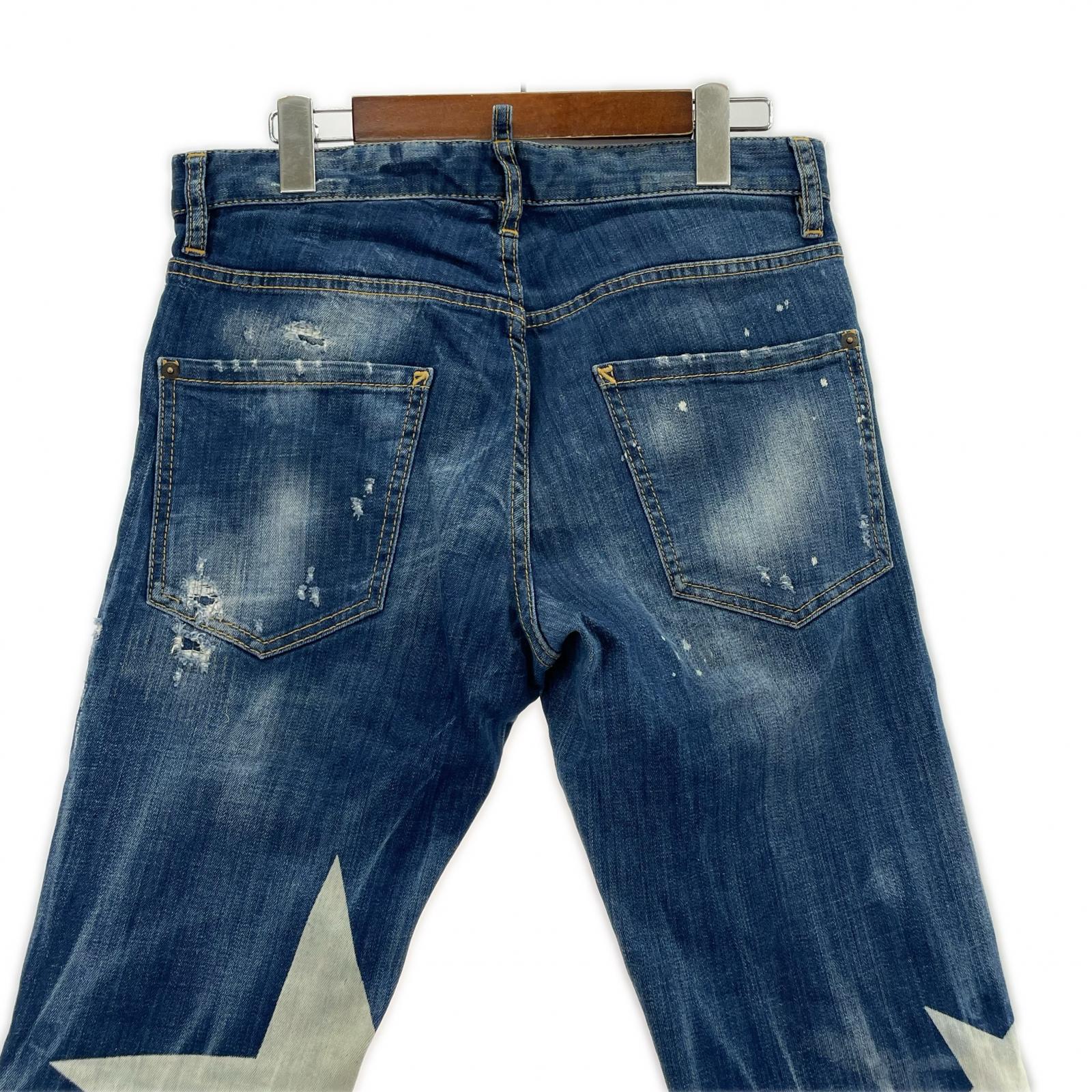 デニムパンツ Cool guy wash ペイント加工 (42) 42 ブルー