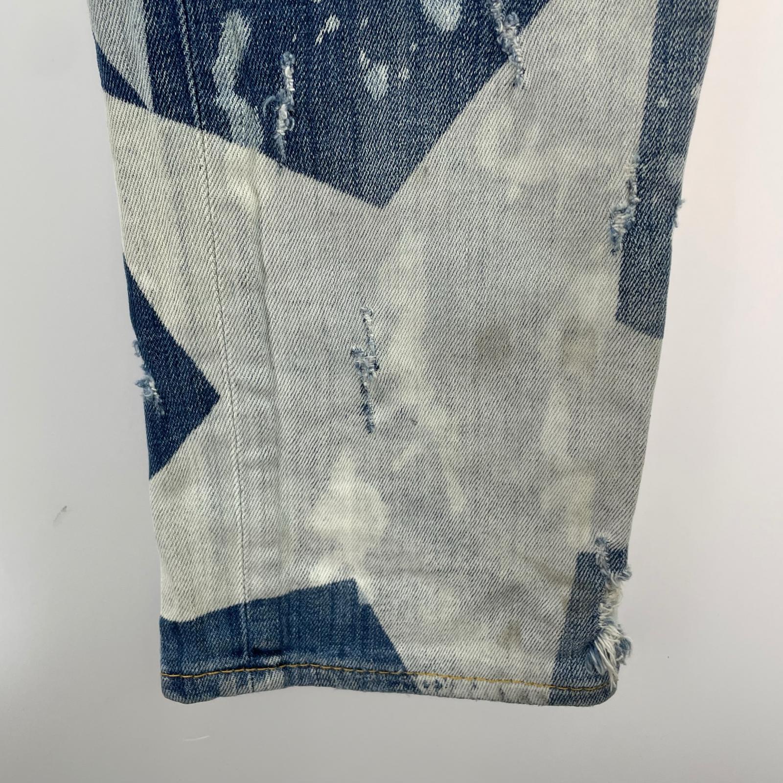 デニムパンツ Cool guy wash ペイント加工 (42) 42 ブルー