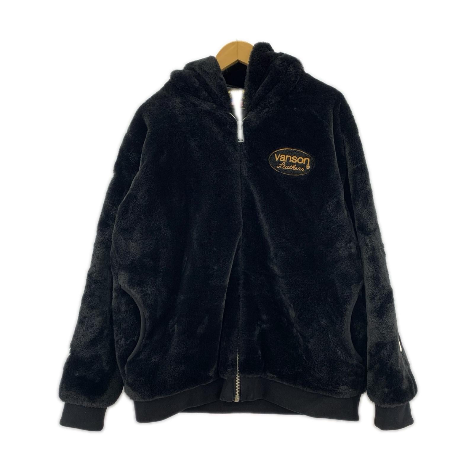 ジャケット ｽｶﾙﾎﾞｰﾝ ﾌｧｰ ﾌｰﾃﾞｨ L ブラック