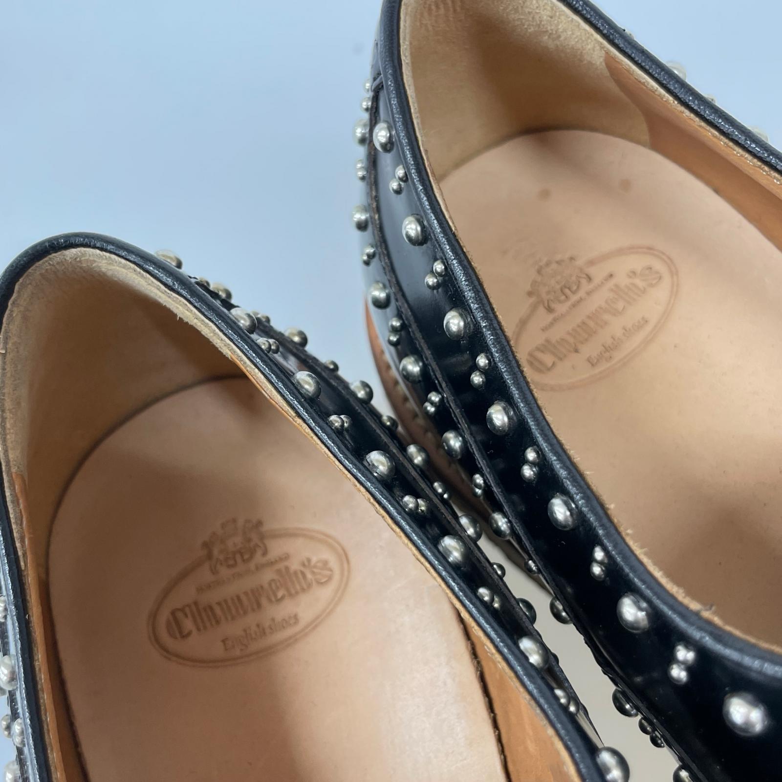 シューズ Church's Burwood スタッズ レザーシューズ 40 1/2 ブラック ブラック