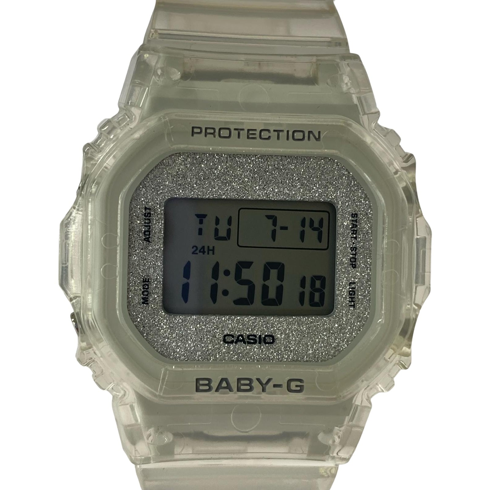 腕時計 BABY-G クリアスケルトン グリッター シルバー
