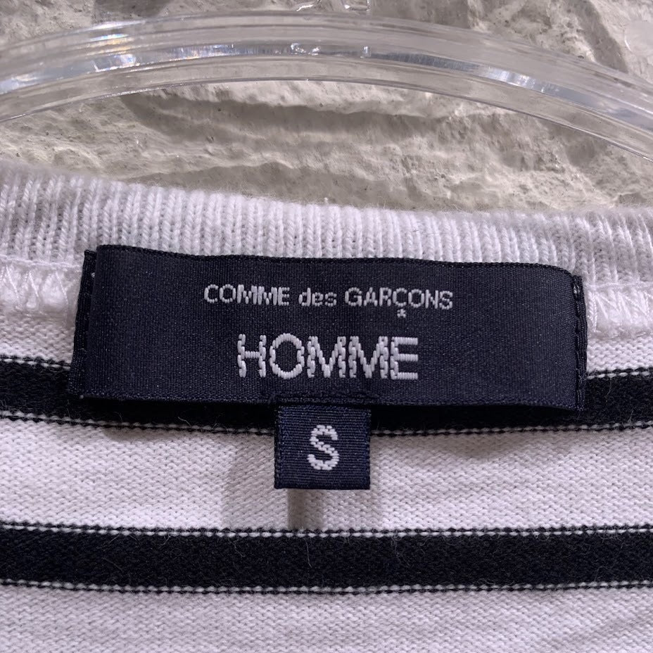 半袖Ｔシャツ 25SS 綿圧縮天竺ボーダーTシャツ S ホワイト