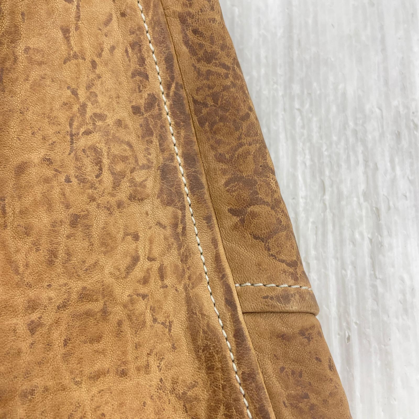 ジャケット MAISON MARGIELA 16SS VARSITY LEATHER JACKET 48 ベージュ×ブラック 48