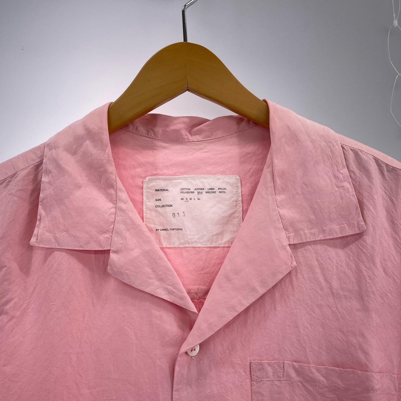 半袖シャツ CAMIEL FORTGENS SS SCHOOL SHIRT S ピンク S ピンク