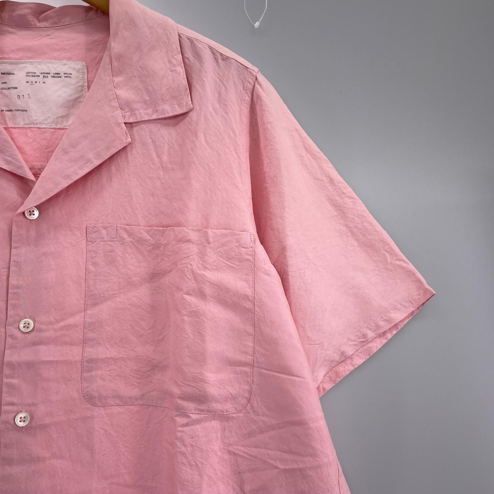半袖シャツ CAMIEL FORTGENS SS SCHOOL SHIRT S ピンク S ピンク