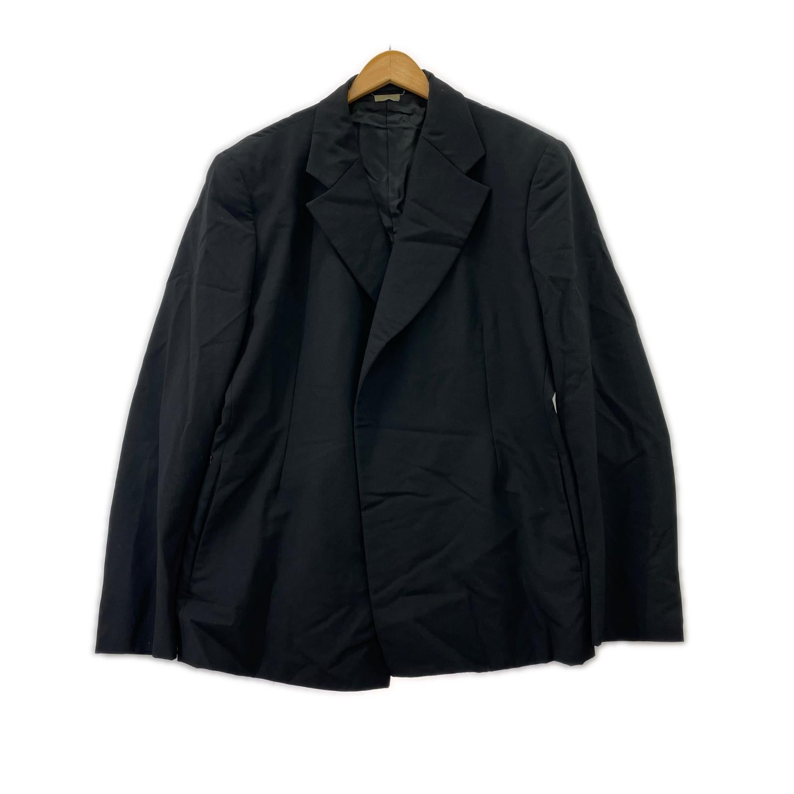 テーラードジャケット HOMME PLUS 21SS フックボタンテーラードジャケット L ブラック