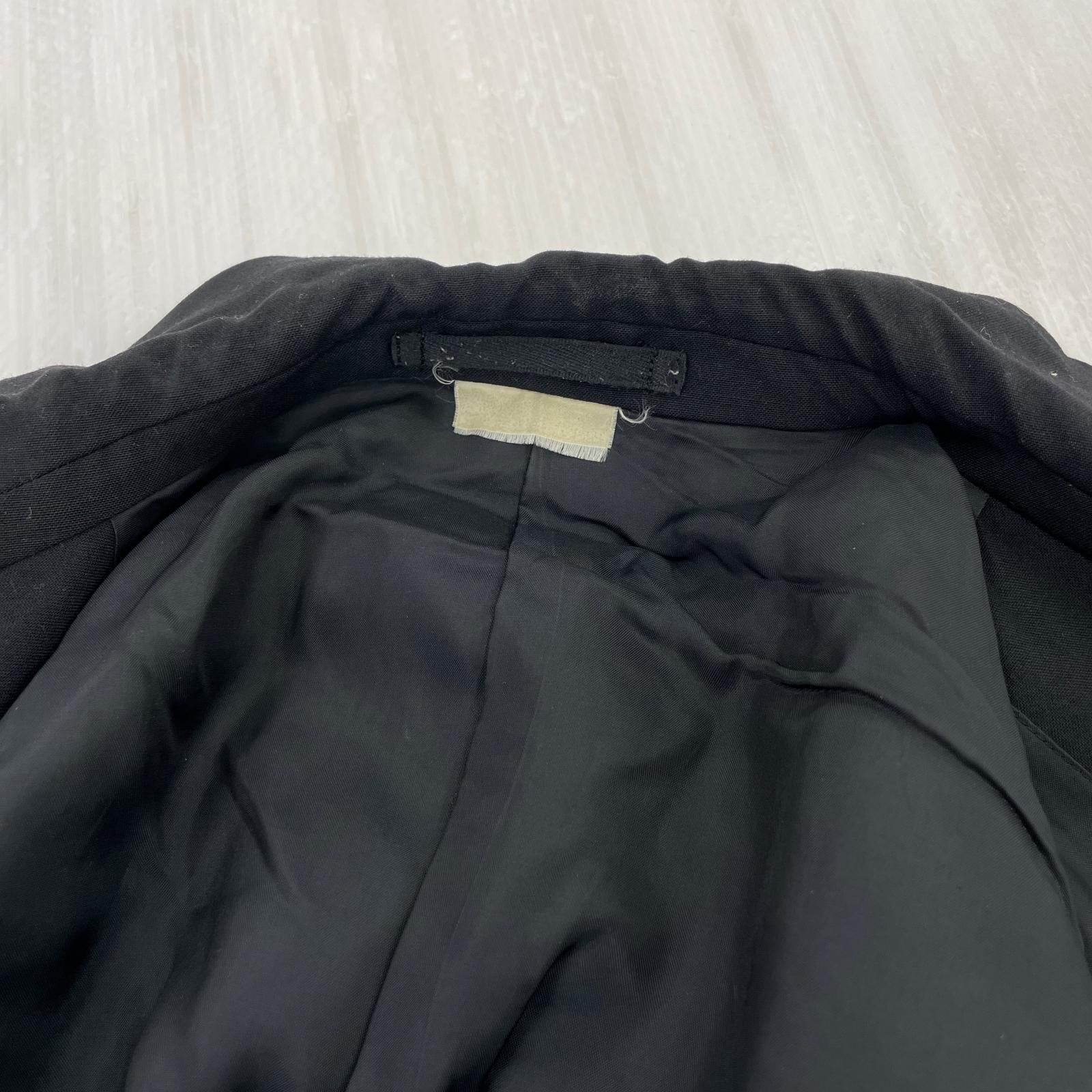 テーラードジャケット HOMME PLUS 21SS フックボタンテーラードジャケット L ブラック