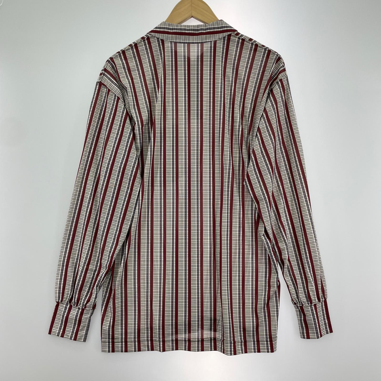 長袖シャツ HOMME PLUS 80s～90s ハーフジップポリシャツ グレー