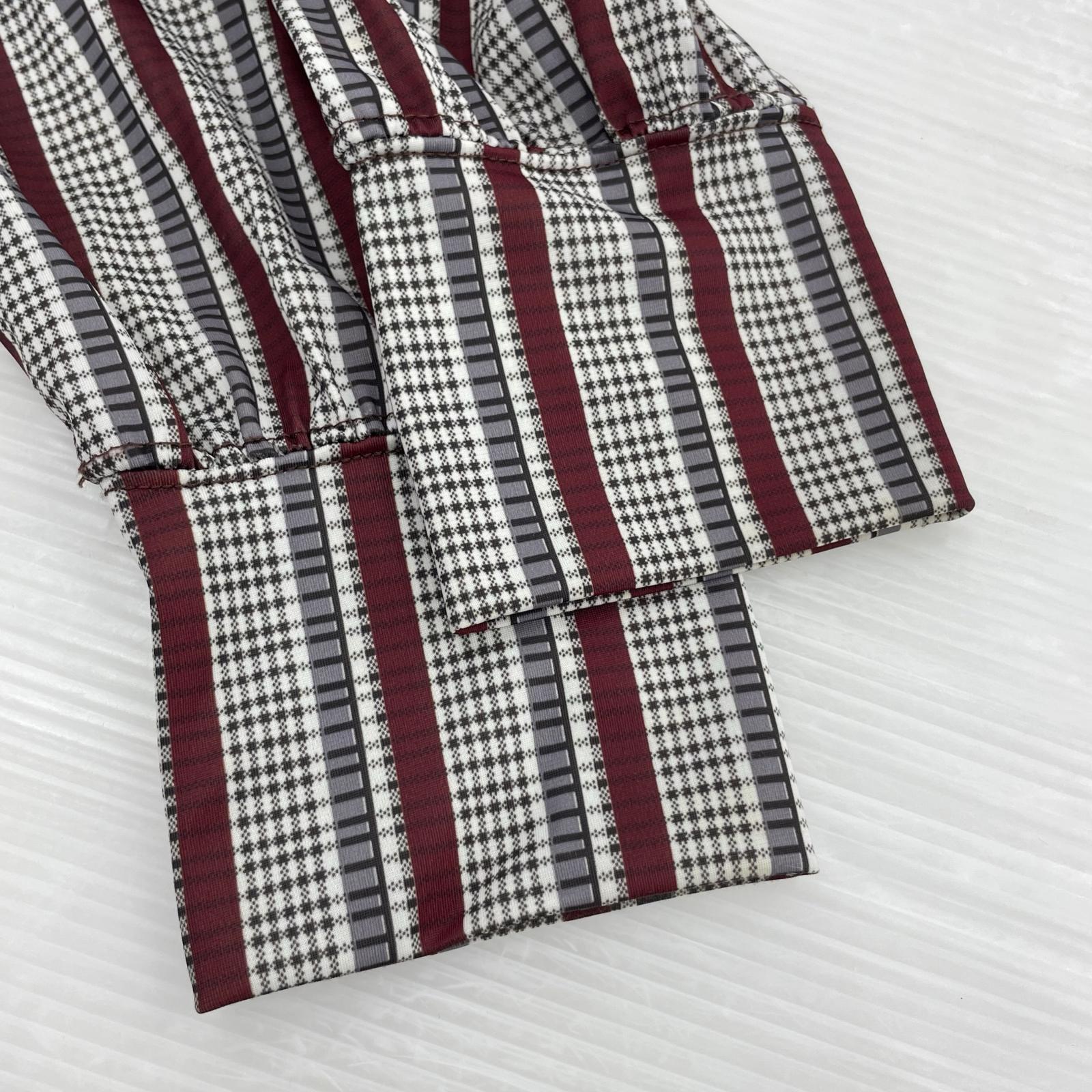 長袖シャツ HOMME PLUS 80s～90s ハーフジップポリシャツ グレー
