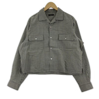 長袖シャツ HOMME PLUS 80s 千鳥オープンカラーシャツ　ウール