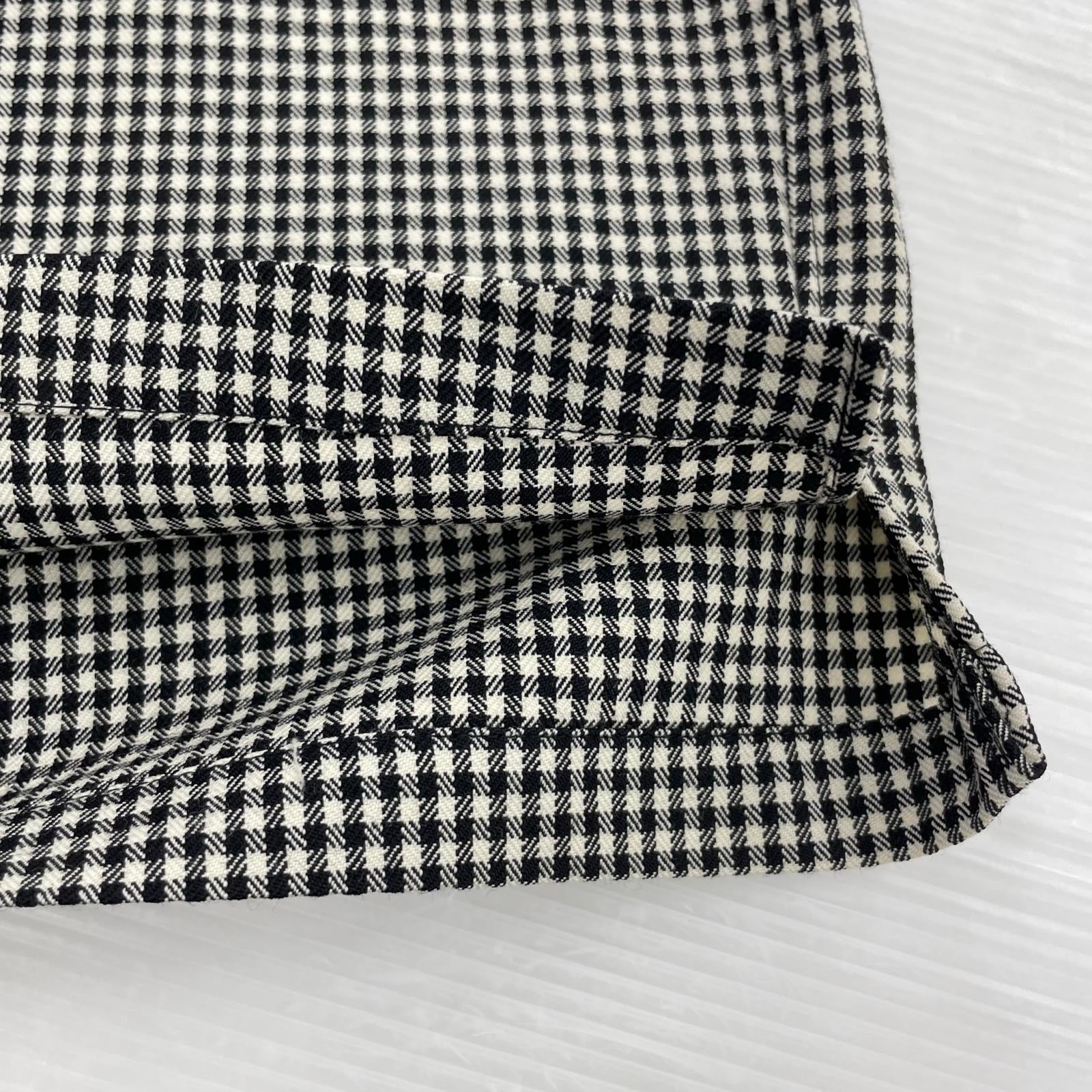 長袖シャツ HOMME PLUS 80s 千鳥オープンカラーシャツ　ウール