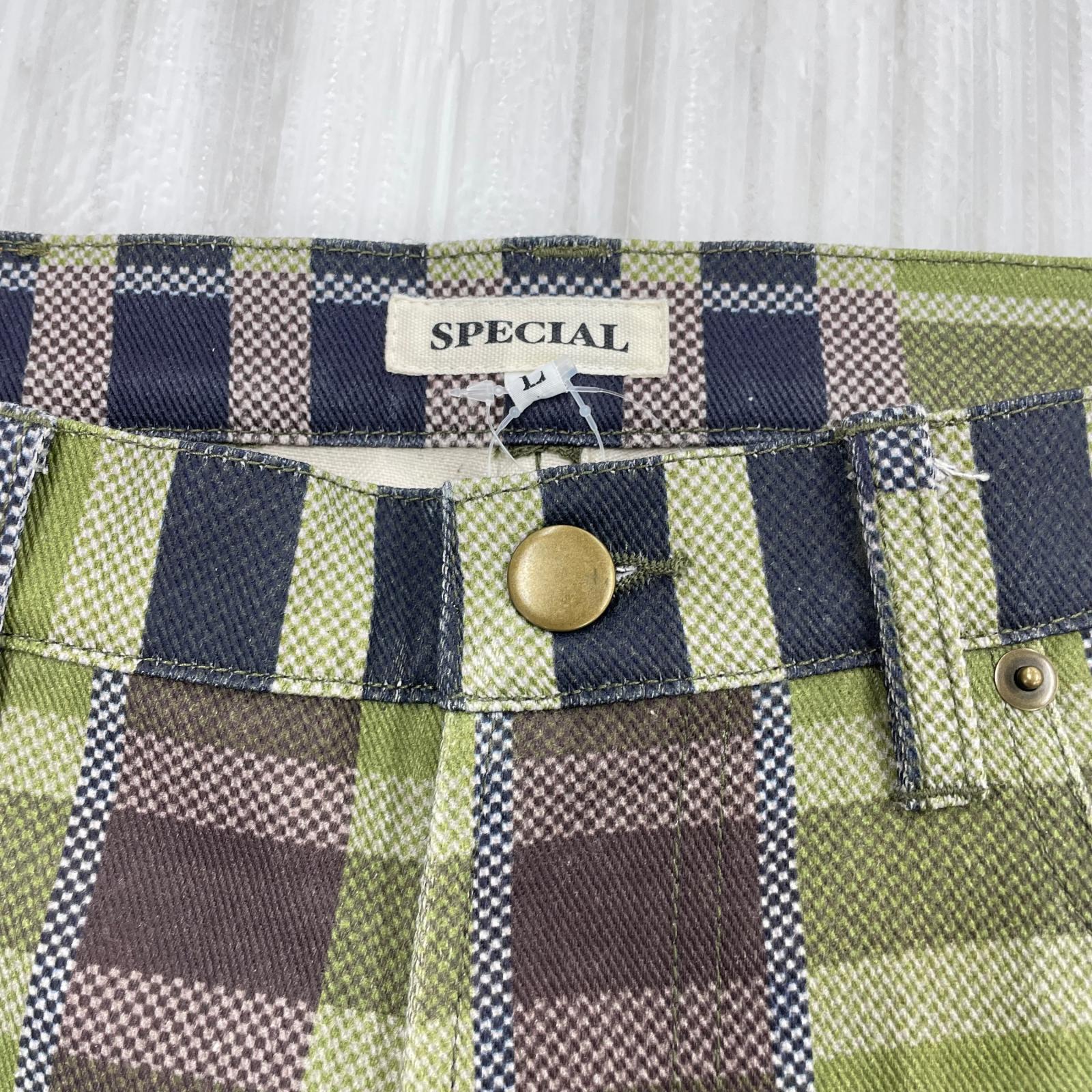 ショートパンツ SPECIAL GUEST 26SS BAGGY DENIM SHORT デニムショーツ グリーン系 L グリーン