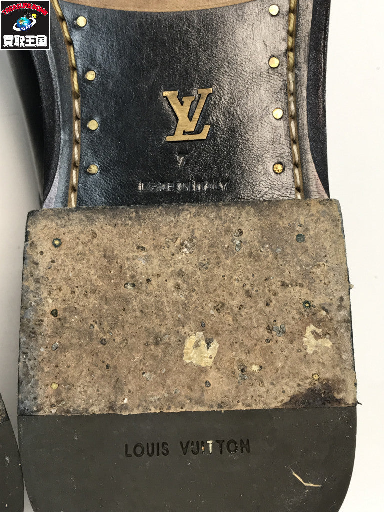 LV スクエアトゥ レザー ドレスシューズ