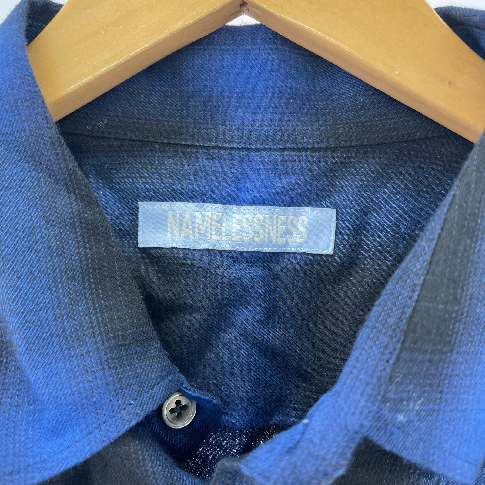 長袖シャツ NAMELESSNESS オンブレチェックシャツ
