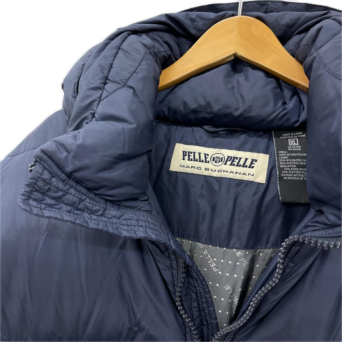ダウンジャケット PELLE PELLE XL 紺 LL ネイビー