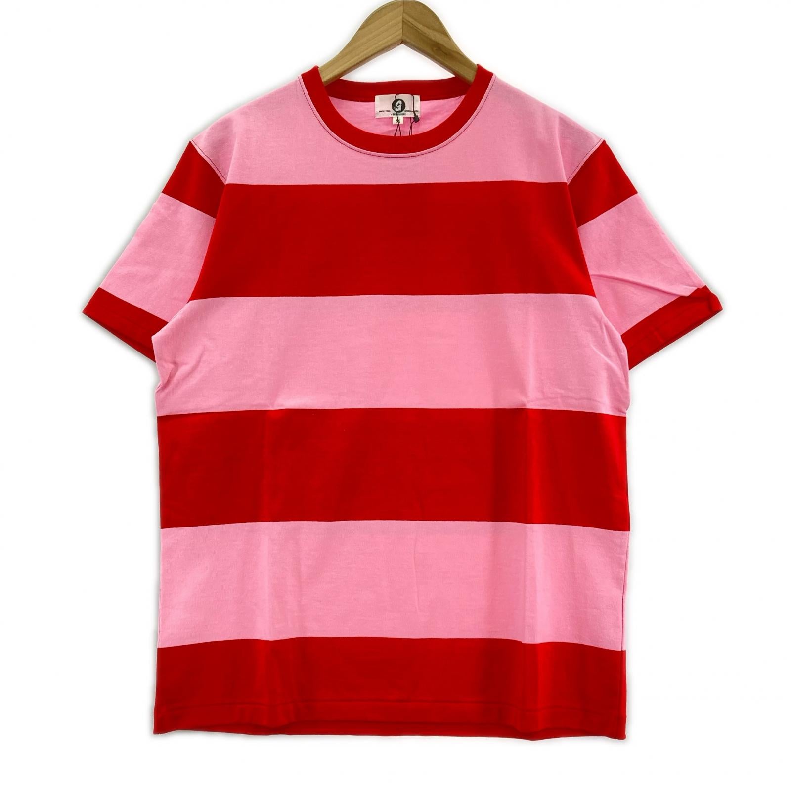 半袖Ｔシャツ ボーダーTシャツ GE-156011 (M) ピンク×レッド デッド タグ付き M