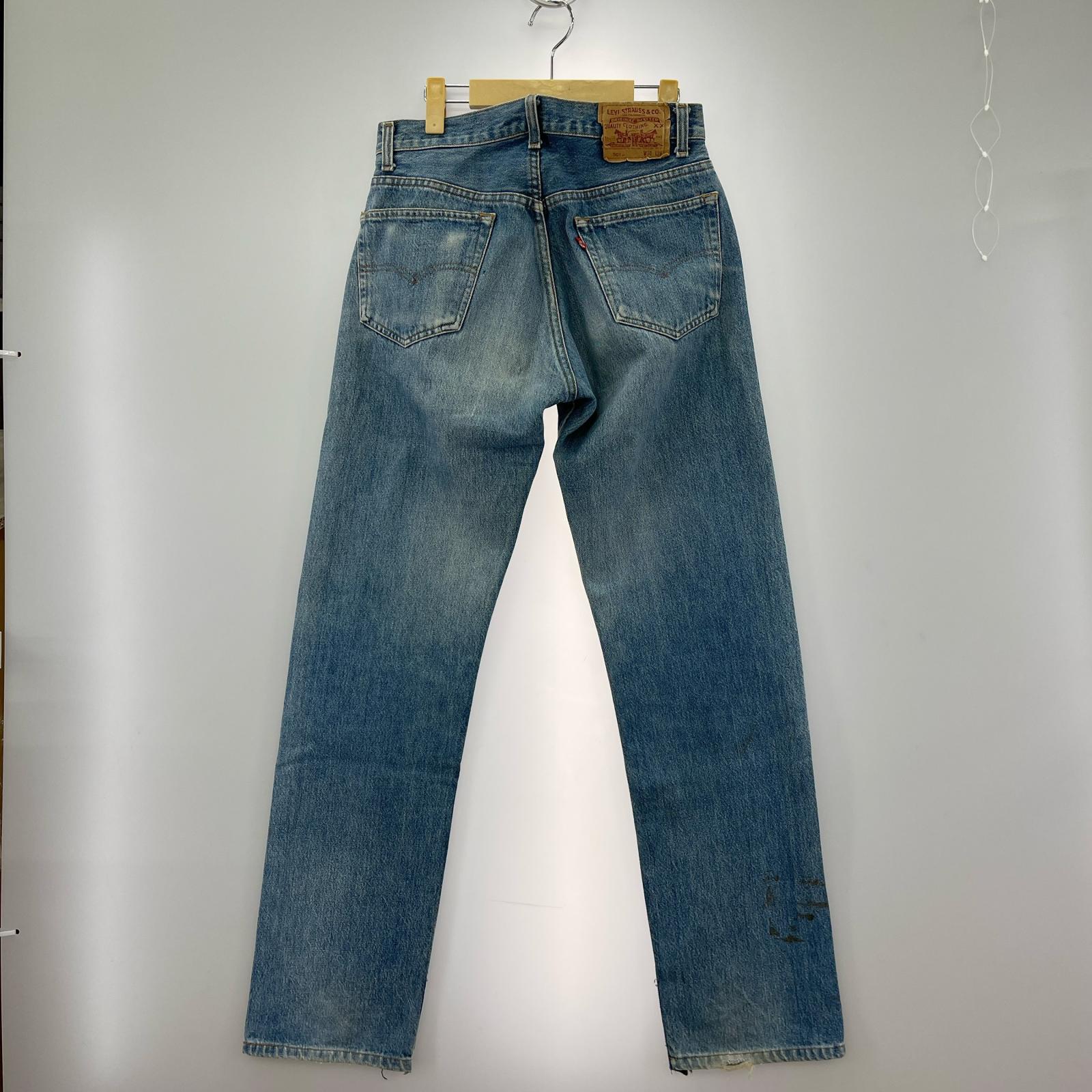 デニムパンツ 90s 501xx ボタン裏555 バレンシア USA製 W30 30 ブルー