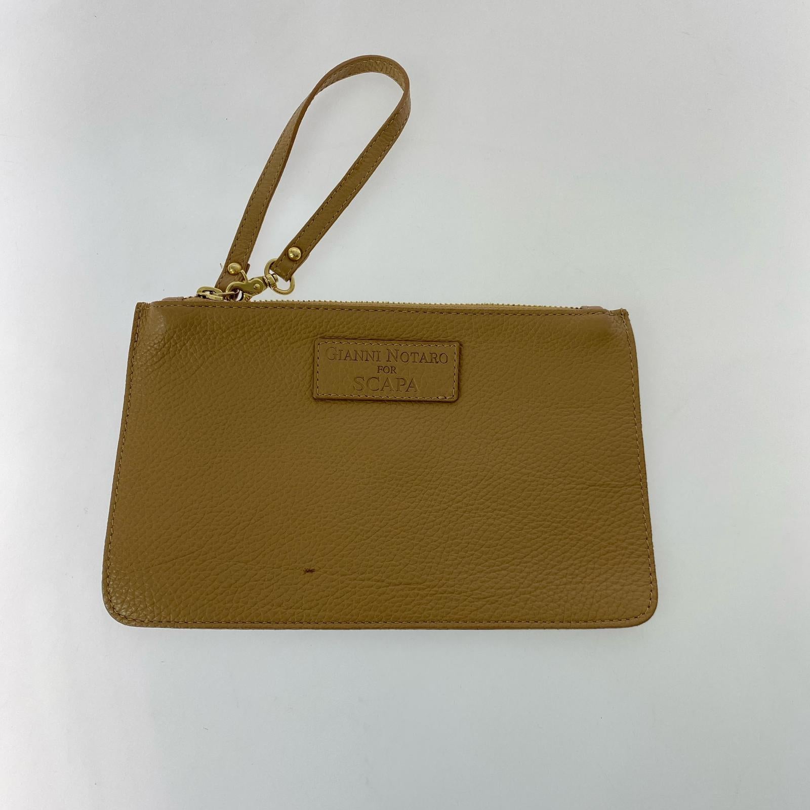ハンドバッグ GIANNI NOTARO FOR SCAPA 茶 ブラウン