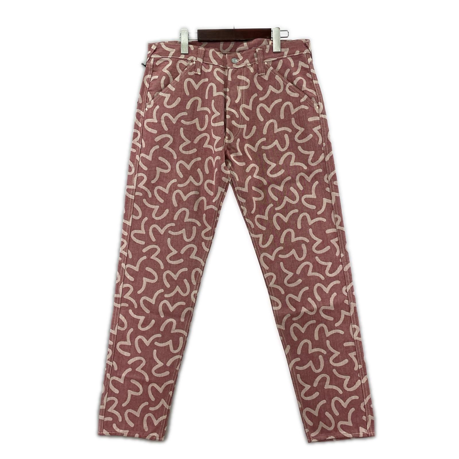 デニムパンツ Lot.5500 JACQUARD カモメ 総柄 RED W36
