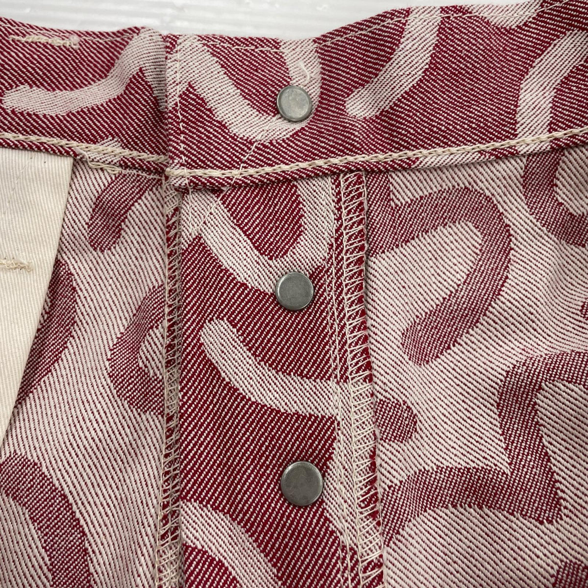 デニムパンツ Lot.5500 JACQUARD カモメ 総柄 RED W36