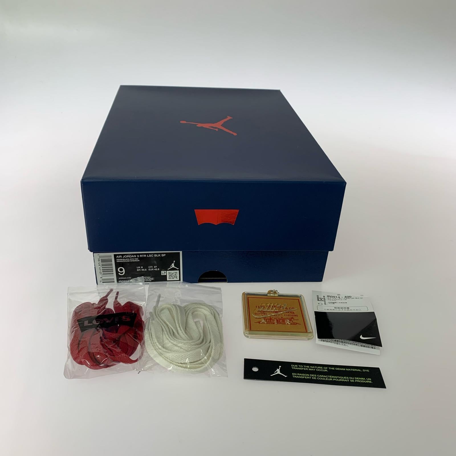 スニーカー ×Levi's Air Jordan 3 Retro SP 27.0cm 27cm (US9 UK8 1/2 EU44) ブラック