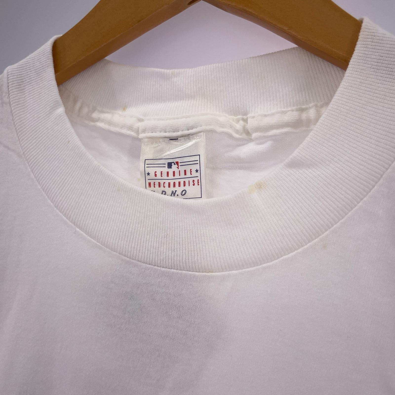 半袖Ｔシャツ 90s USA製 デッドストック 野茂英雄 プリントT 白 (L) L ホワイト
