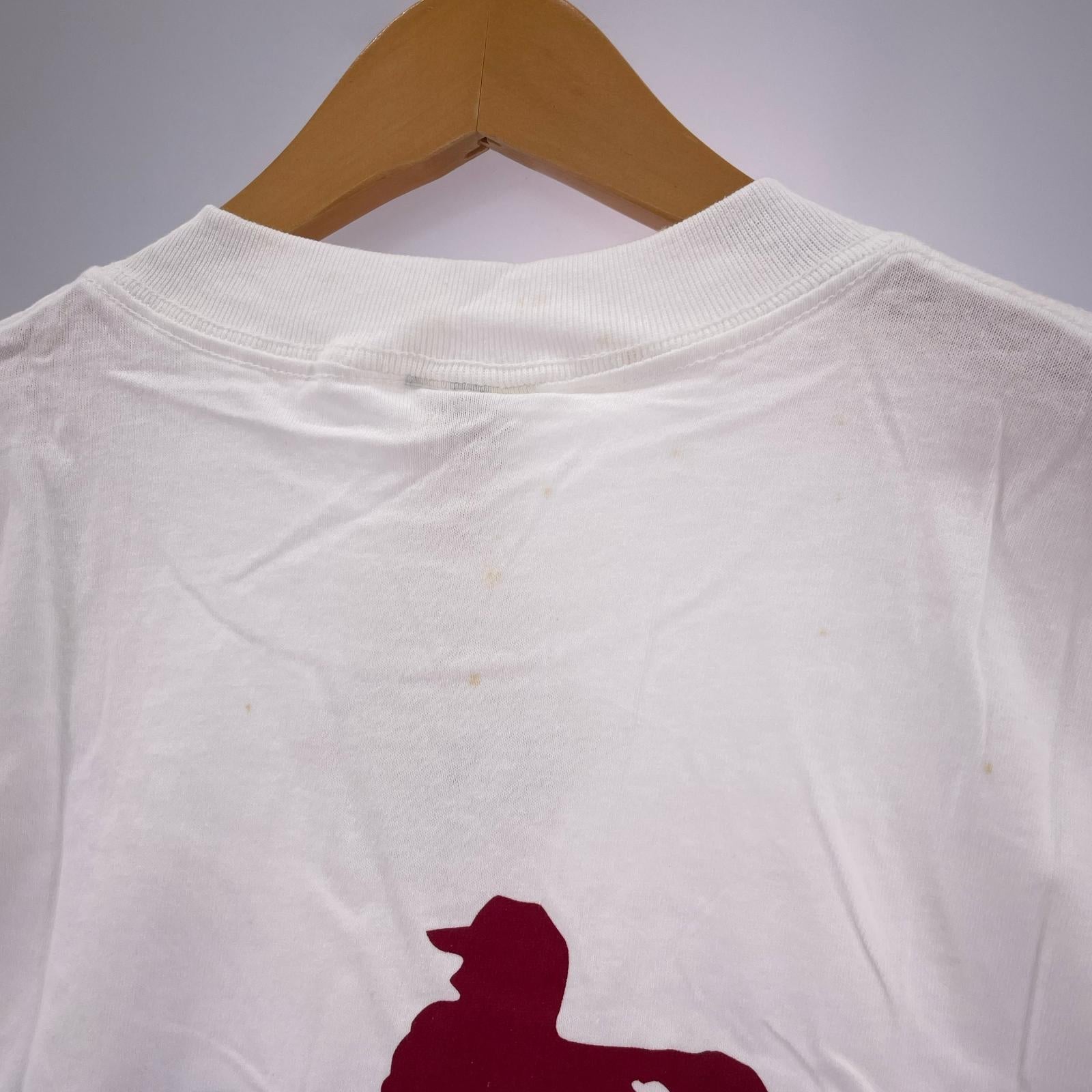 半袖Ｔシャツ 90s USA製 デッドストック 野茂英雄 プリントT 白 (L) L ホワイト