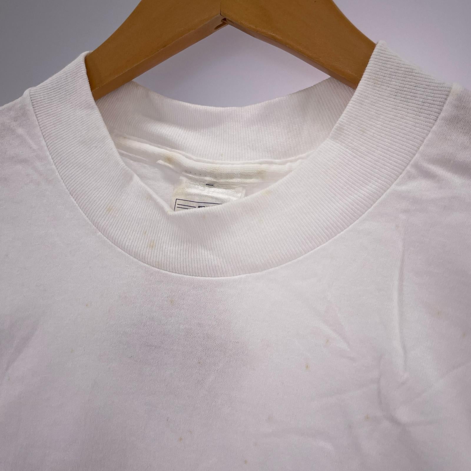 半袖Ｔシャツ 90s USA製 デッドストック 野茂英雄 プリントT 白 (L) L ホワイト
