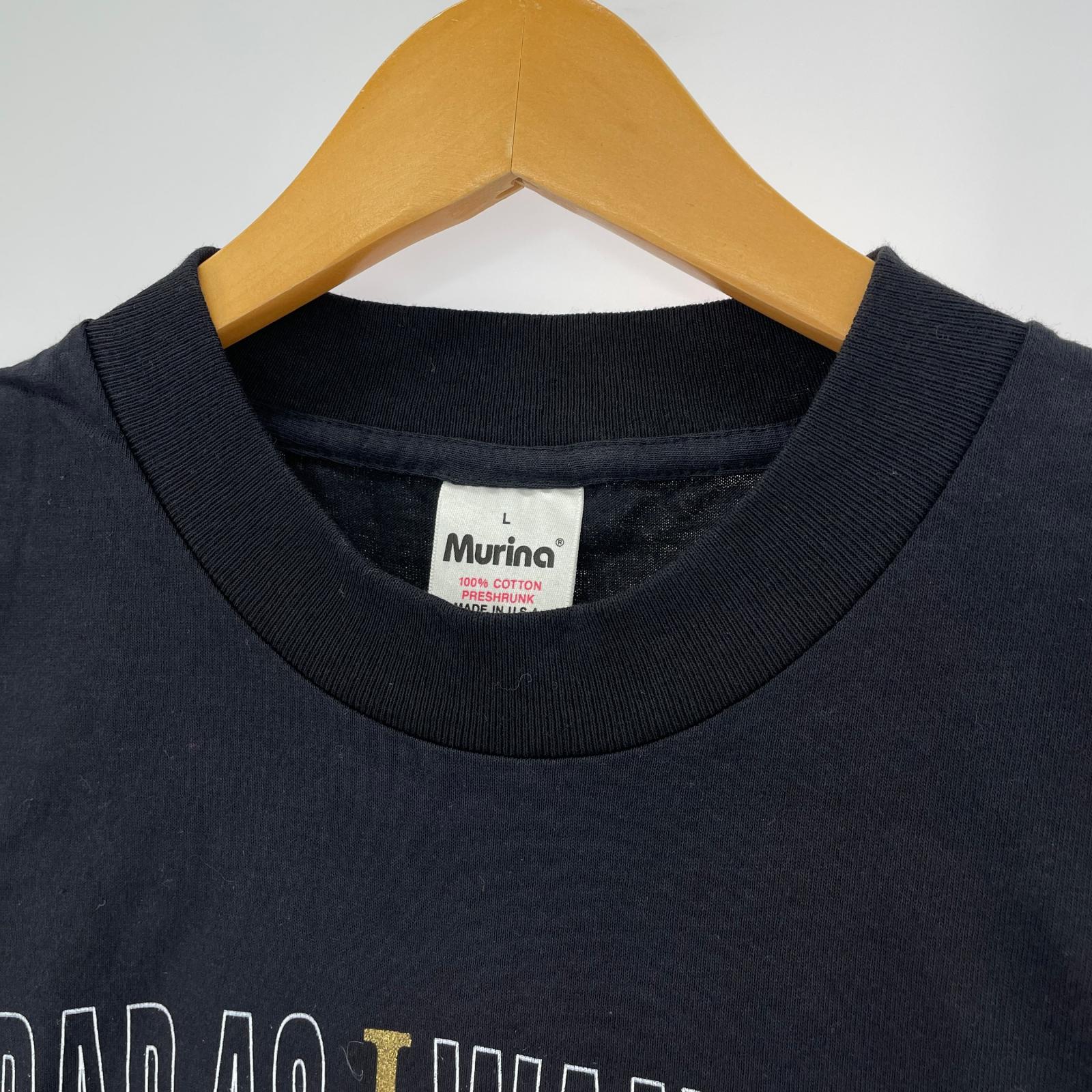 半袖Ｔシャツ 90s USA製 デニス・ロッドマン プリントT 黒 (L) L ブラック