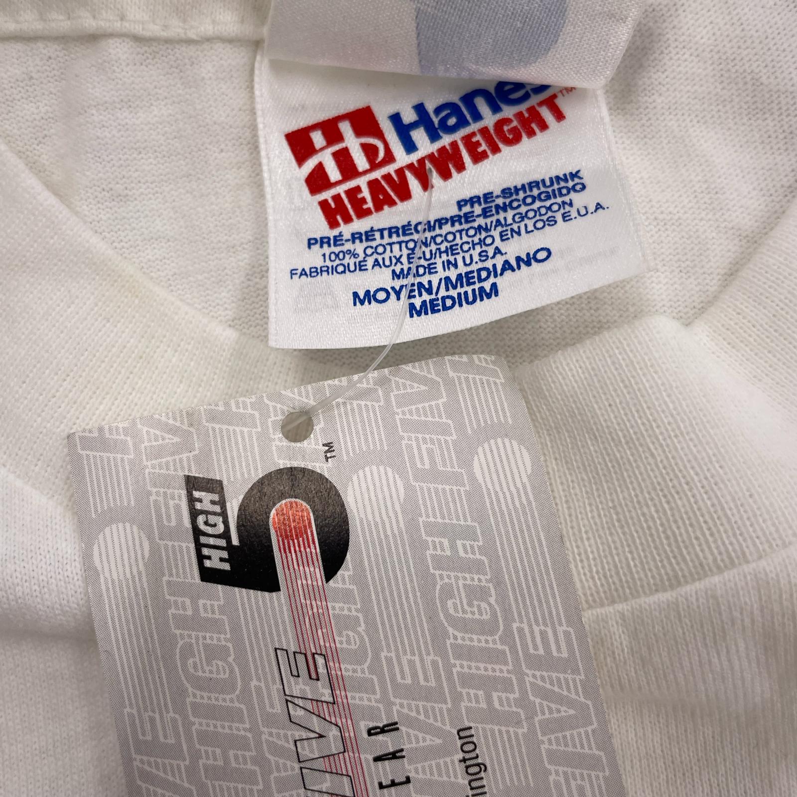 半袖Ｔシャツ 90s USA製ワールドカッププリントT hanesボディ 白 (M) M ホワイト