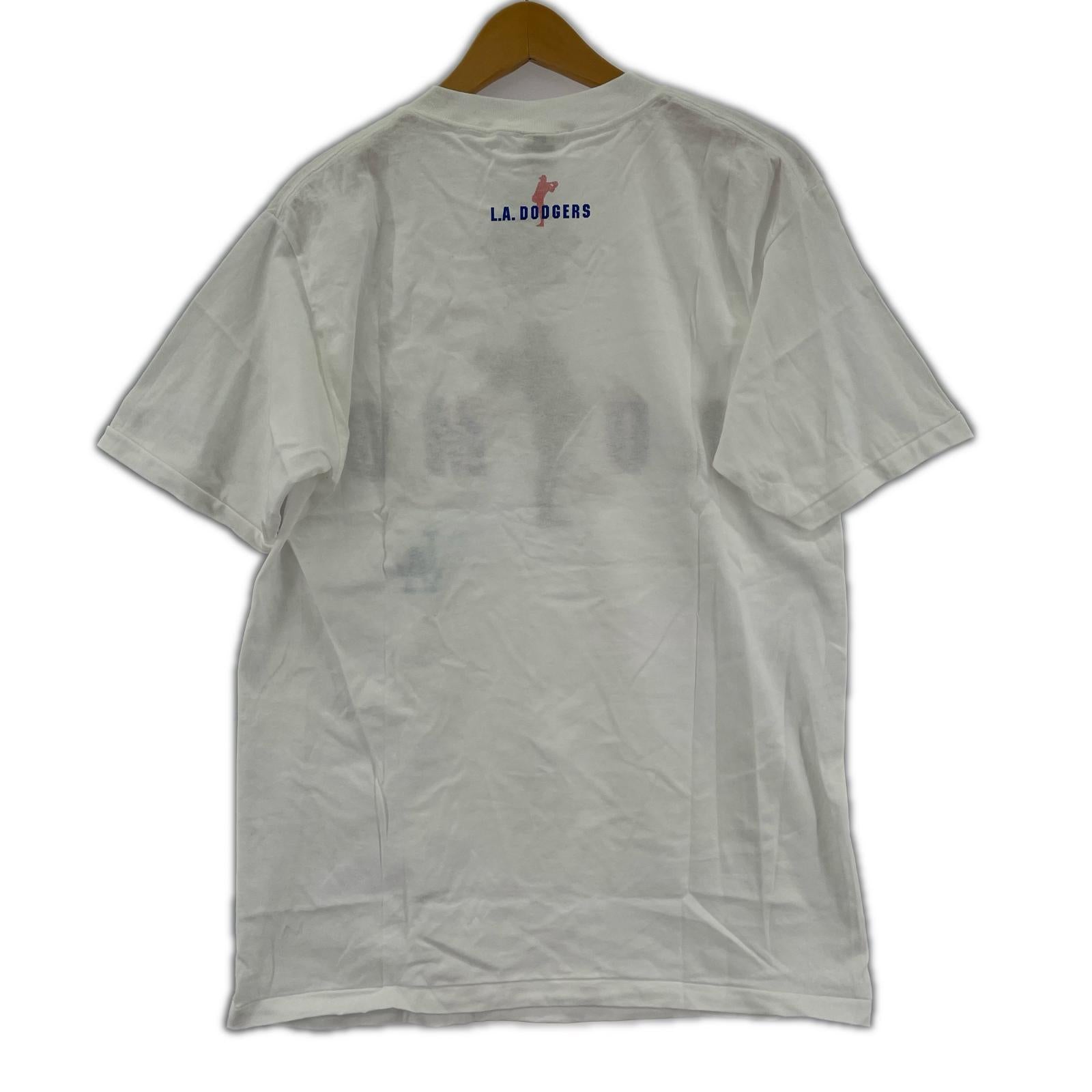 半袖Ｔシャツ 90s USA製 デッドストック 野茂英雄 プリントT 白 (L) M ホワイト
