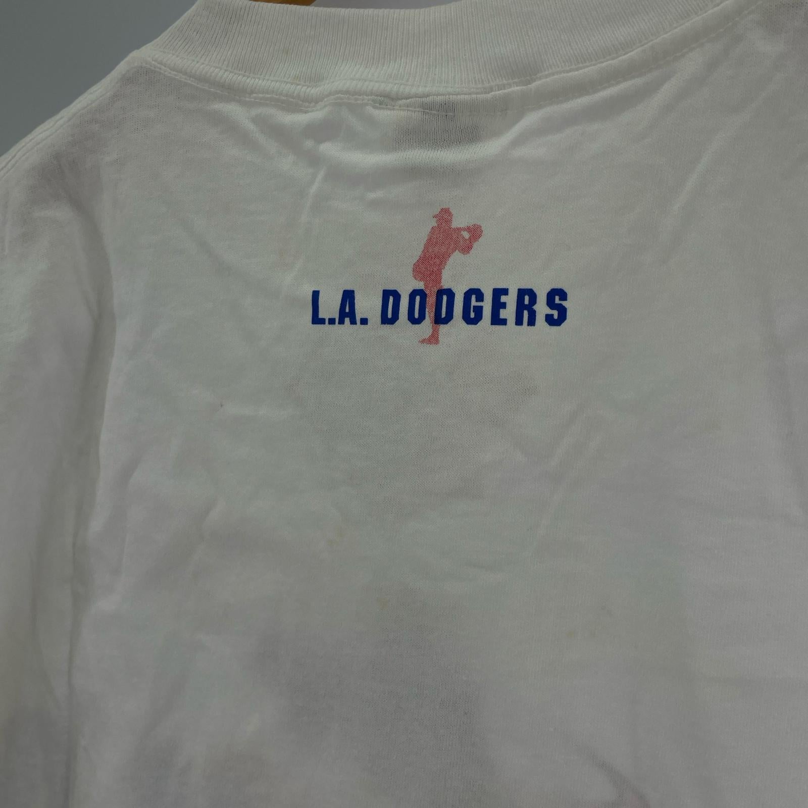 半袖Ｔシャツ 90s USA製 デッドストック 野茂英雄 プリントT 白 (L) M ホワイト