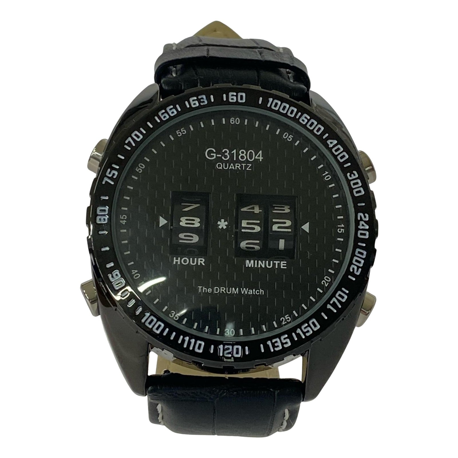 腕時計 MONTRE ROROI/G-31804/ドラムデジットウォッチ ブラック