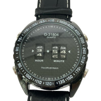 腕時計 MONTRE ROROI/G-31804/ドラムデジットウォッチ ブラック