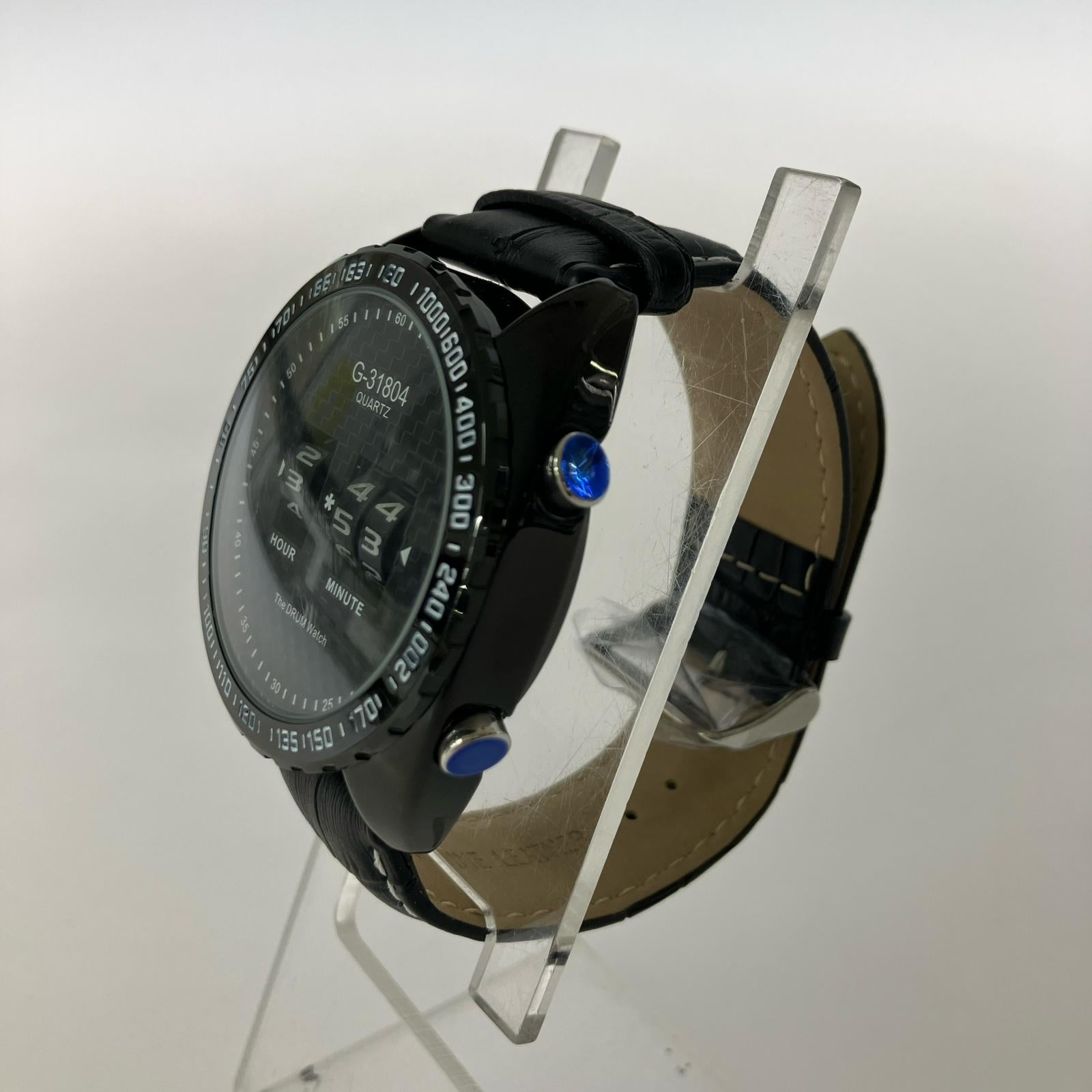 腕時計 MONTRE ROROI/G-31804/ドラムデジットウォッチ ブラック