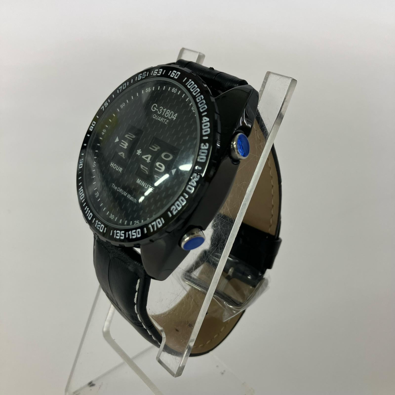 腕時計 MONTRE ROROI/G-31804/ドラムデジットウォッチ ブラック