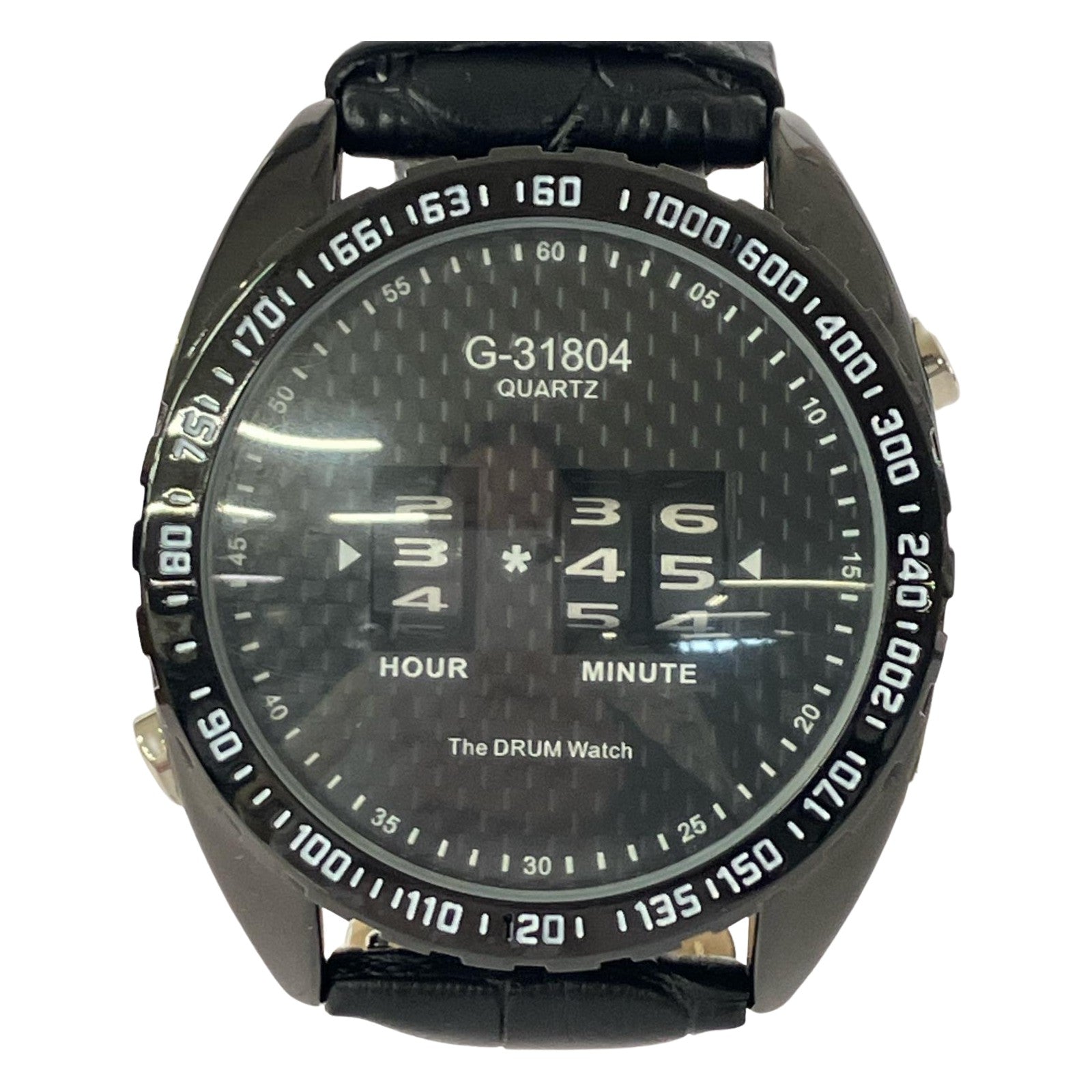腕時計 MONTRE ROROI/G-31804/ドラムデジットウォッチ ブラック
