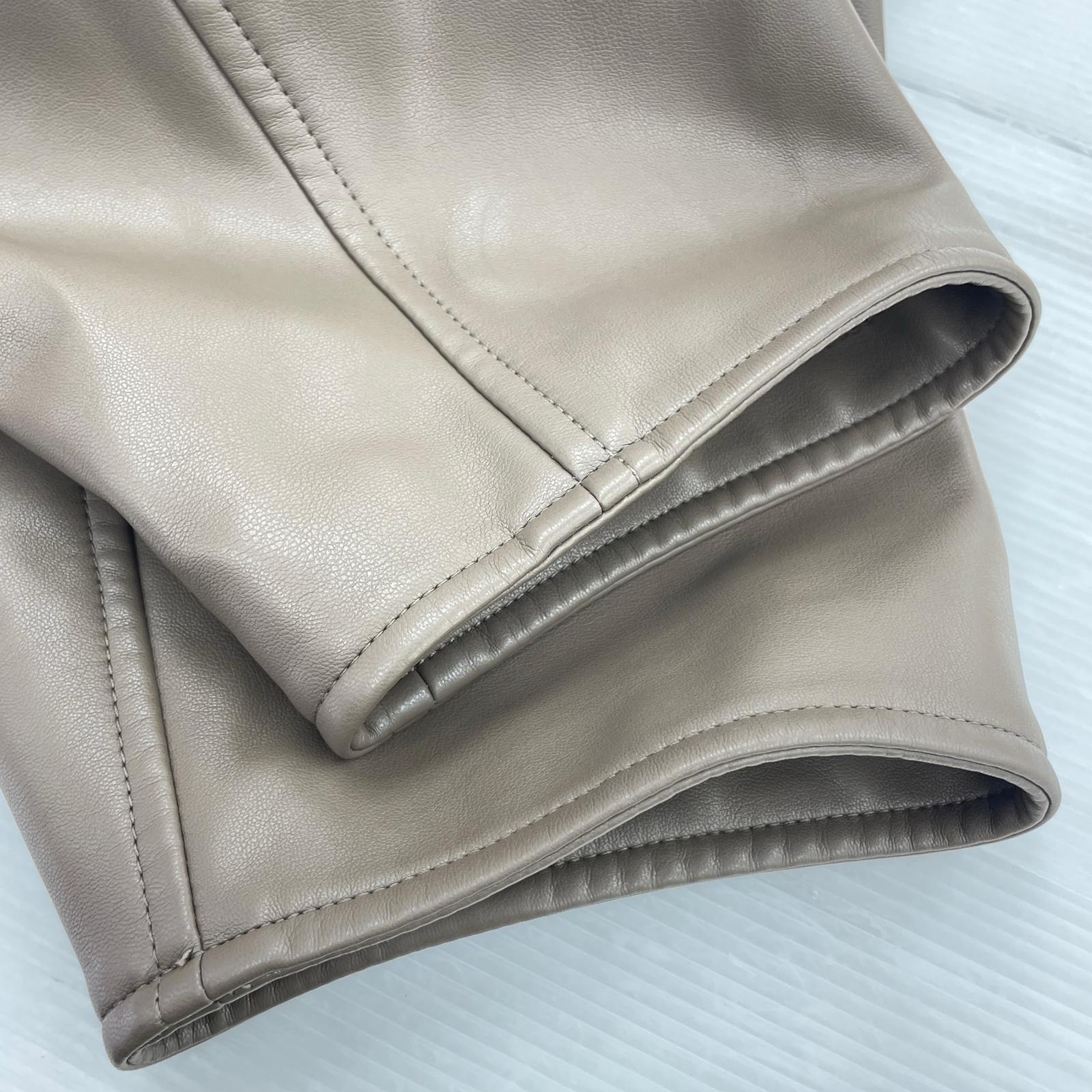ジャケット 2WAY FAKE LEATHER SHORT JACKET ベージュ　F フリー ベージュ