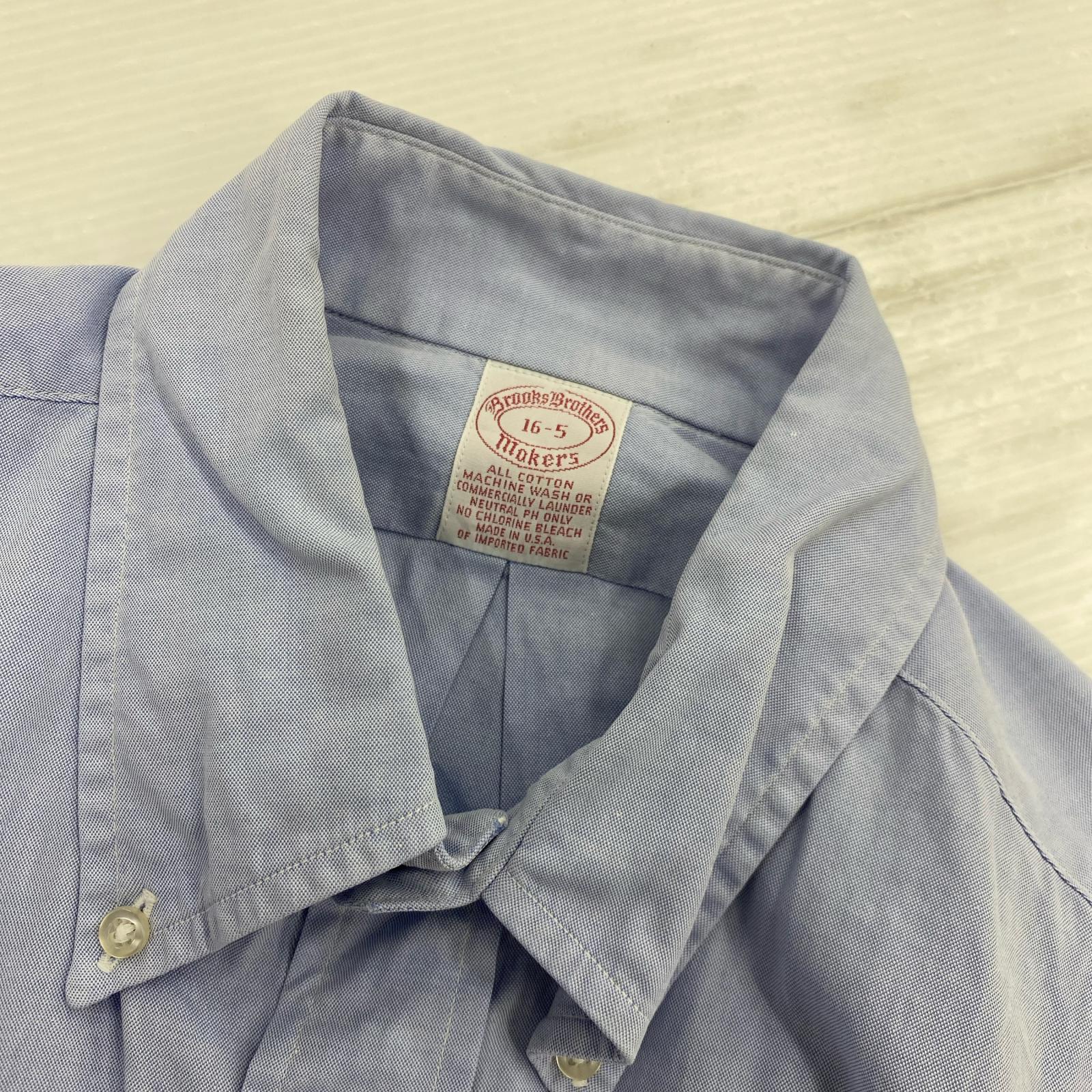 長袖シャツ USA製 80s~90s Makers BD SHIRT ライトブルー ブルー