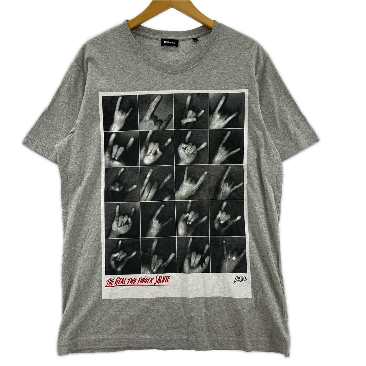 半袖Ｔシャツ ﾌｨﾝｶﾞｰﾌﾟﾘﾝﾄTee（L) L グレー