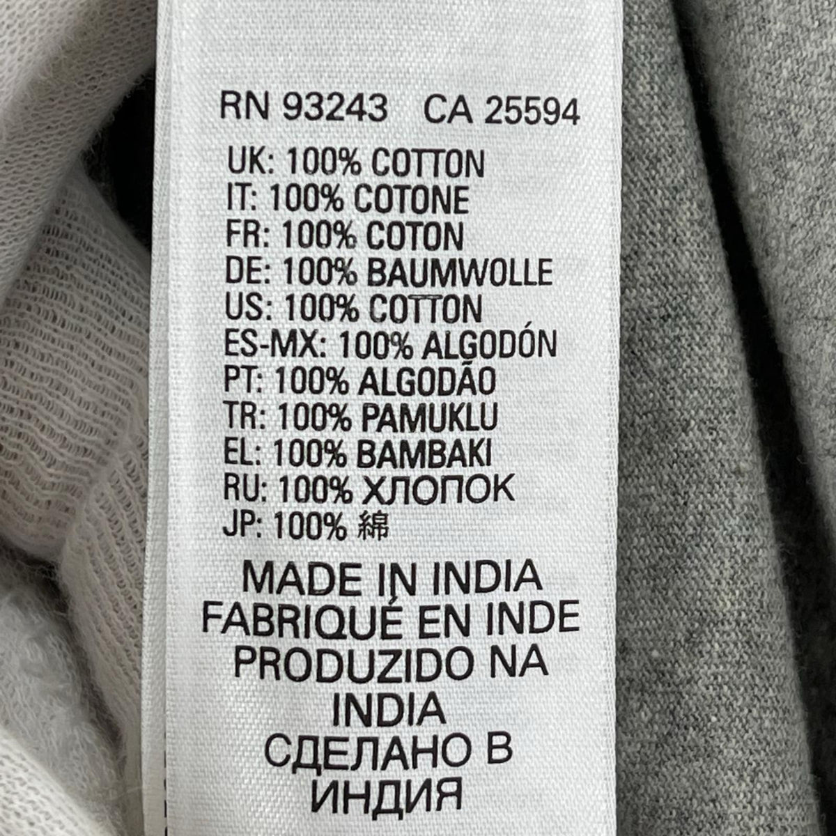 半袖Ｔシャツ ﾌｨﾝｶﾞｰﾌﾟﾘﾝﾄTee（L) L グレー