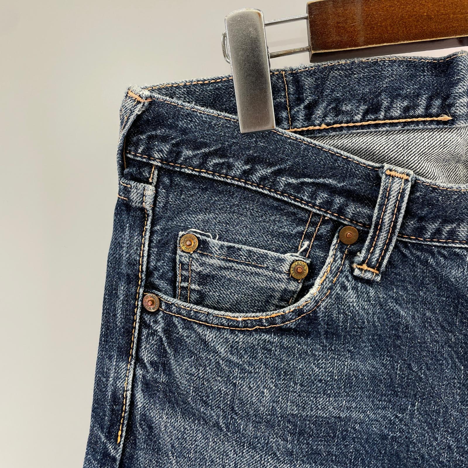 デニムパンツ REAL McCOY’S デニムパンツ Lot001 (W32L34) 32 ネイビー